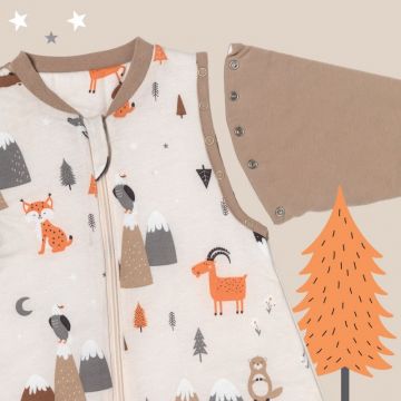 Sac de dormit cu maneca lunga detasabila Mountain Animal 150 cm 2.5 Tog