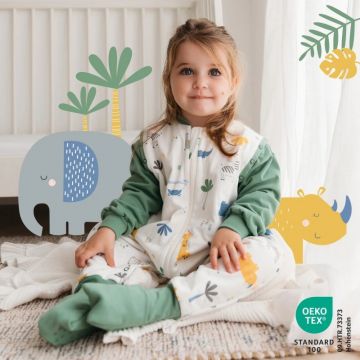 Sac de dormit cu picioruse si maneca lunga detasabila Jungle 110 cm + manseta 2.5 Tog