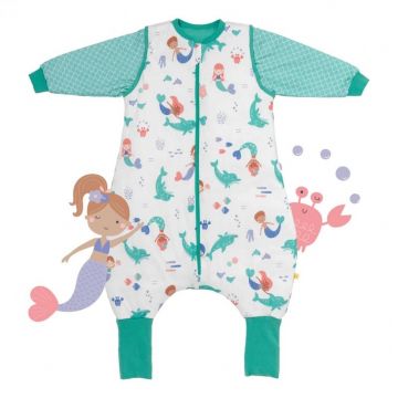 Sac de dormit cu picioruse si maneca lunga detasabila Mermaid 120 cm + manseta 1.0 Tog