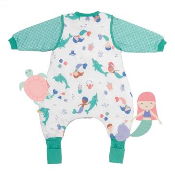Sac de dormit cu picioruse si maneca lunga detasabila Mermaid 90 cm + manseta 1.0 Tog