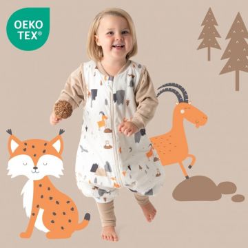 Sac de dormit cu picioruse si maneca lunga detasabila Mountain Animals 130 cm + manseta 1.0 Tog