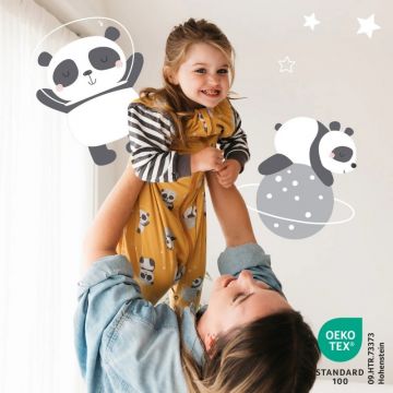 Sac de dormit cu picioruse si maneca lunga detasabila Panda 100 cm + manseta 1.0 Tog