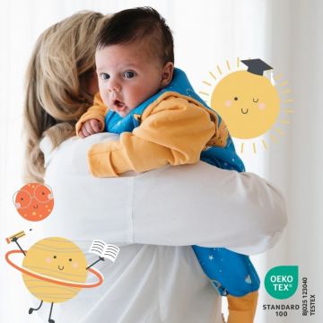 Sac de dormit cu picioruse si maneca lunga detasabila Space 90 cm + manseta 2.5 Tog