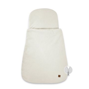 Sac de dormit MimiNu Soft Beige multifunctional, pentru patut, landou sau cosulet, din bumbac interlock
