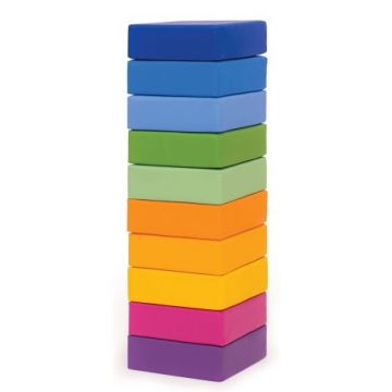 Set 10 perne PVC patrate pentru activitati, 30x30x10 cm, Rainbow