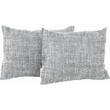 Set 2 perne decorative dreptunghiulare Gri melange