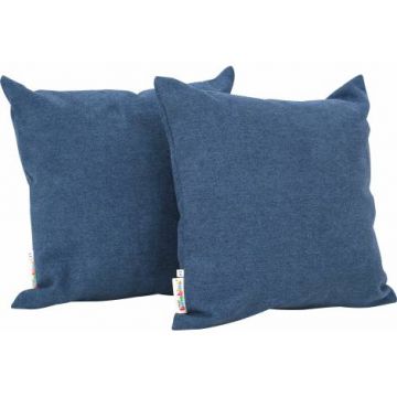 Set 2 perne decorative patrate Albastru Navy