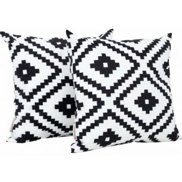 Set 2 perne decorative patrate romburi