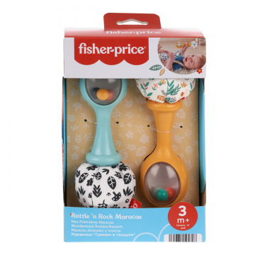 Set 2 zornaitoare, Fisher Price, Rattle n Rock Maracas, HMF34