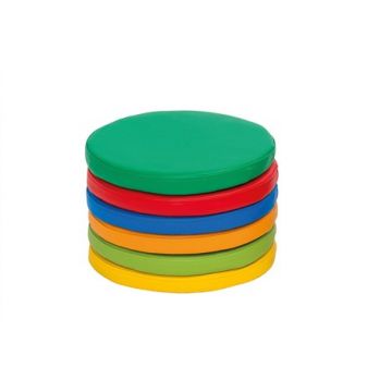 Set 6 pufuri rotunde din spuma Small, 30 cm diam, 3 cm grosime, cresa si gradinita