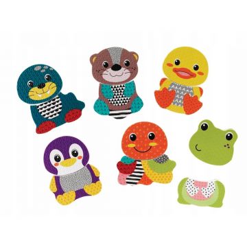Set 6 stickere cu adeziv pentru baie, B Kids, Animalute
