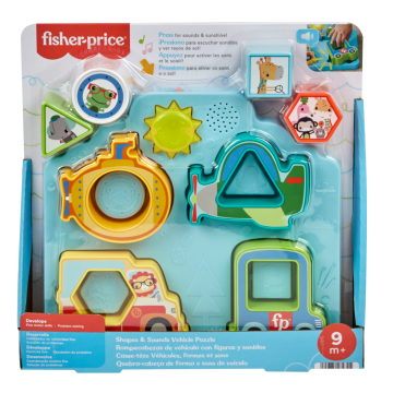 Set cu forme si vehicule cu sunete, Fisher Price, HRP31