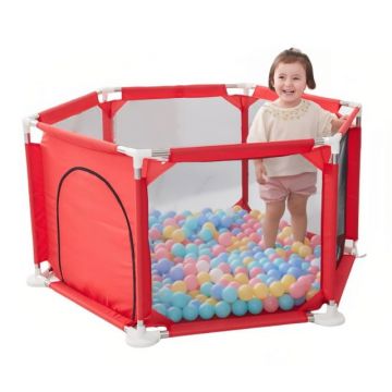Spatiu de joaca tarc bebe, hexagonal, Empria, Rosu