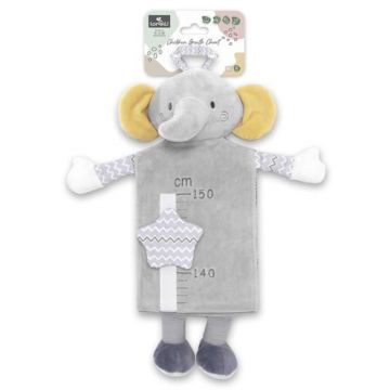 Taliometru din plus, Lorelli, scala de masurare de la 60 la 150 cm, 0 luni+, Elephant Grey