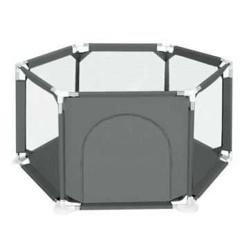 Tarc de joaca tarc copii XXL, cu fermoar, Empria, Gri