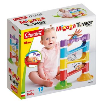 Turn cu bile sonore, Quercetti, Migoga, 17 piese