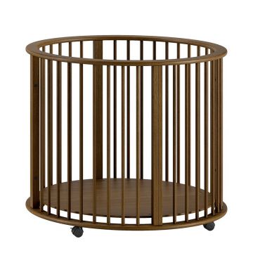 Țarc pentru copii maro din lemn de fag 90x90 cm Dino – Vipack