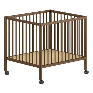 Țarc pentru copii maro din lemn de fag 95x75 cm Dino – Vipack