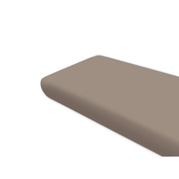 Cearceaf cu elastic, MimiNu, Pentru pat 160x80 cm, Din bumbac certificat Oeko Tex Standard 100, Colectia Royal, Mocha