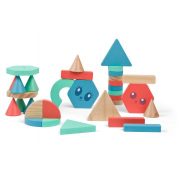 Joc educativ, BS Toys, Caramizi colorate de constructie