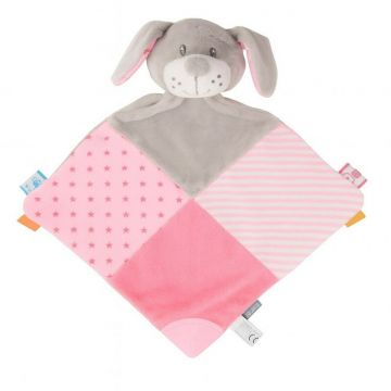 Jucarie doudou din plus, Baby Mix, Dog, 36 x 31 cm, Pink