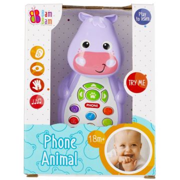 Jucarie interactiva, BamBam, Telefon, Hipopotam