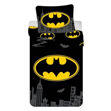 Lenjerie de pat pentru copii din bumbac pentru pat de o persoană 140x200 cm Batman 
