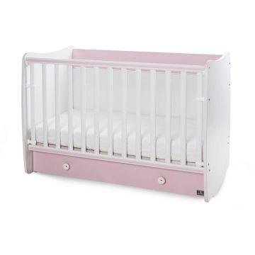 Pat Copii Balansoar Dream 60x120Cm Transformabil White Orchid Pink