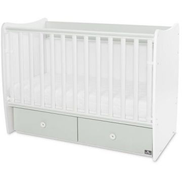 Pat Copii Balansoar Matrix 60 X 120cm Transformabil White Milky Green