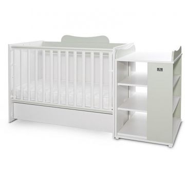 Pat Copii Modular Multifunctional 5 Confirgurari Diferite 190 X 72cm Multi White Milky Green