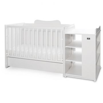 Pat Copii Modular Multifunctional 5 Confirgurari Diferite 190 X 72Cm Multi White