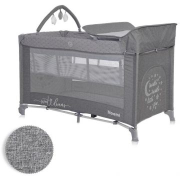 Pat Copii Pliabil Noemi Plus 2 Nivele Cu Accesorii Cool Grey Star