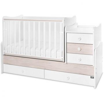 Pat Transformabil Maxi Plus 70x160CM Trio White Light Oak