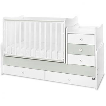 Pat Transformabil Maxi Plus 70x160CM Trio White Milky Green