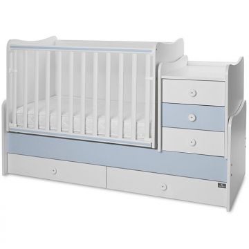 Pat Transformabil Maxi Plus 70x160CM White Baby Blue