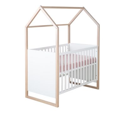 Pătuț alb 60x120 cm Cabane – Roba