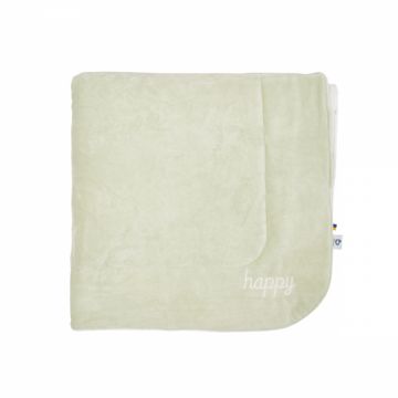 Patura din velur Cotton Twins Happy 90x90 cm bej