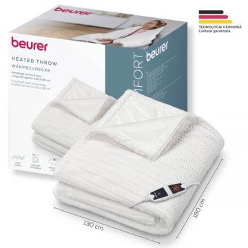 Patura electrica Helsinki alb pudrat Beurer