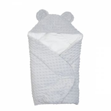 Patura plic din bumbac Twins Minky gri