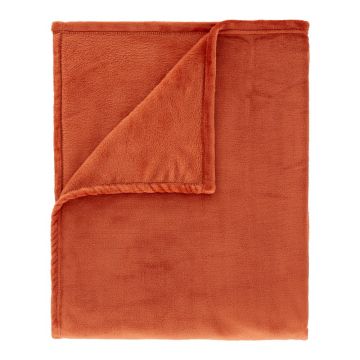 Pătură portocalie din micropluș/cocolino 130x170 cm Raschel Velvet – Catherine Lansfield