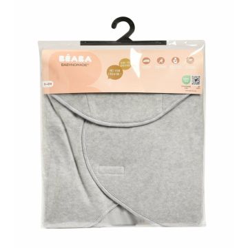 Paturica de infasat BabyNomade 0-6 luni Heather Grey