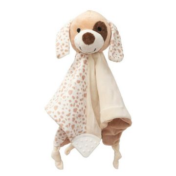 Paturica doudou din plus, Baby Mix, Dog, 30 x 30 cm, Brown