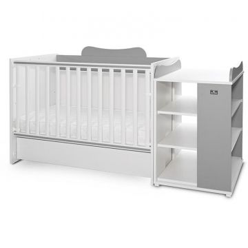 Patut Modular Multifunctional 5 Confirgurari Diferite 190 X 72cm Multi White Stone Grey