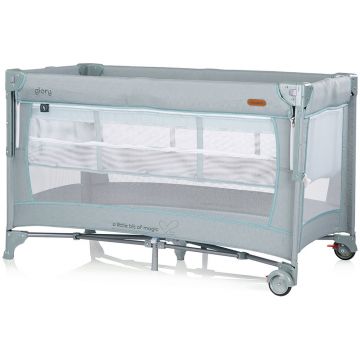 Patut pliabil pentru copii Chipolino Glory Basil cu laterala culisanta si doua nivele