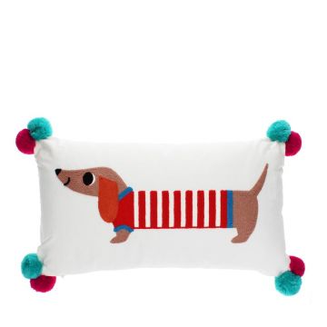 Pernă pentru copii din amestec de bumbac 50x33 cm Sausage Dog – Rex London