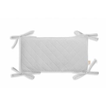 Protectie laterala pentru patut pachet 3x60 cm catifea Gri
