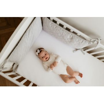 Protectie laterala pentru patut pachet 3x60 cm catifea Sage Green