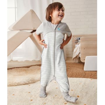 Sac de dormit cu picioruse si maneca scurta Love to Dream Alb 1 Tog 3 ani