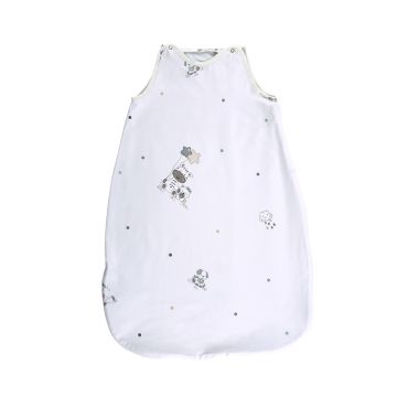 Sac de dormit de iarna 85 cm din bumbac ranforce Giraffe White