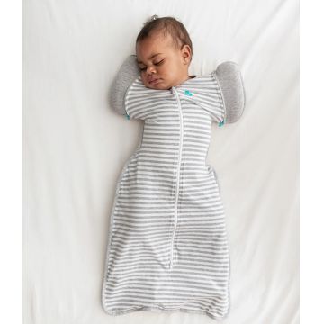 Sac de dormit de tranzitie pentru infasat si rostogolit Love to Dream Swaddle Up Gri M 6-8.5 kg 1 Tog